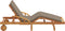 vidaXL - Vouwbare - Ligstoel - met - Wielen - & - Kussen - Taupe - Massief - Acacia