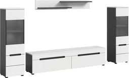 Furnilux Canu - Woonkamercombinatie - Inclusief verlichting - Wit - 33x272x141cm