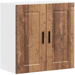vidaXL - Keukenwandkast - Porto - bewerkt - hout - oud - houtkleurig