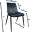 Oist Design Danilo dining chair - Vintage Velvet Antraciet - eetkamerstoel