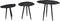 Oist Design Giulia set of 3 Coffee Tables - Aluminium Black - 52 x 39 x 45 cm