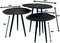 Oist Design Giulia set of 3 Coffee Tables - Aluminium Black - 52 x 39 x 45 cm