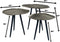 Oist Design Giulia set of 3 Coffee Tables - Aluminium Champagne - 52 x 39 x 45 cm