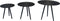 Oist Design Romee set of 3 Coffee Table - Aluminium Black - 48 x 48 x 40 cm