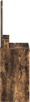 vidaXL - Kaptafel - met - Laden - - - Gerookt - Eiken, - 50x41x140 - cm