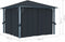vidaXL - Prieel - met - gordijn - 300x300 - cm - aluminium - antraciet