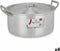 Kookpot met Deksel Zilverkleurig Aluminium 6,5 L 35 x 16 x 28 cm (6 Stuks)