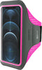 Mobiparts Comfort Fit Sport Armband - Apple iPhone 12/12 Pro - Lichtgewicht ademend materiaal - Neon Pink