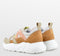 PS Poelman Year - Dames Leren Chunky Runner Sneaker - Mesh en Suéde - Beige Cognac Peach - Maat 38