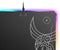 L33T-GAMING Vikings - KVENNAVAGN - Harde Gaming Muismat - RGB verlichting - Maat M (35.5 x 25.5 cm) - Hard surface waterproof muismat - draadloos (Qi 10W) opladen ingebouwd - Zwart