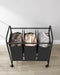 Wassorteerder - Wasmand met 3 afneembare tassen - 44 liter - Zwart (3 stuks)