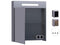 Brauer Double Face 60 Spiegelkast - 60 cm - Black Diamond - Linksdraaiend