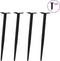 vidaXL - Salontafelpoten - conische - vorm - 4 - st - 72-73 - cm - staal - zwart