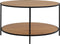 Vita Salontafel - Ronde salontafel met zwart frame en eiken blad 80x45 cm