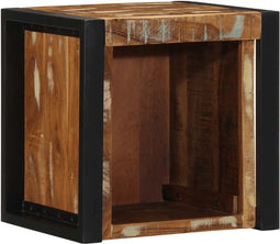 vidaXL - Nachtkastje - 40x35x40 - cm - massief - gerecycled - hout - meerkleurig
