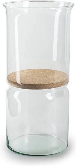 Eco vaas met kurk 'duet' h35 d15 cm