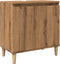 vidaXL - Wastafelkast - 58x33x60 - cm - bewerkt - hout - artisanaal - eikenkleur