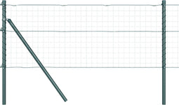 vidaXL - Palen - 13 - stuks - Groen - Ø32 - mm - 120 - cm - Gegalvaniseerd - Staal