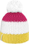 Brekka Ski Pon - Muts - Dames - Maat One Size - Roze;Wit;Geel