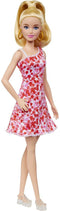 Barbie Fashionistas - Jurk met roze, rode en paarse bloemen - Barbiepop