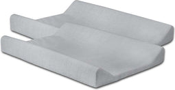 Jollein Aankleedkussenhoes Badstof 50x70cm - Soft Grey (2 stuks)