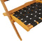 vidaXL - Tuinstoelen - 2 - st - inklapbaar - massief - acaciahout - en - stof - zwart