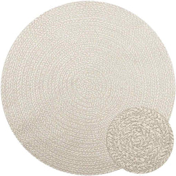 vidaXL - Vloerkleed - ZIZUR - crème - binnen - en - buiten - Ø - 160 - cm - jute - look