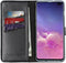 Selencia - Samsung Galaxy S10 Plus (S10+) - Echt Lederen Booktype - Ruimte voor 3 pasjes - Zwart