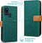 iMoshion Hoesje Geschikt voor Samsung Galaxy A21s Hoesje Met Pasjeshouder - iMoshion Luxe Canvas Bookcase - Groen