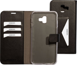 Mobiparts Galaxy J6 Plus (2018) - Classic Wallet Case - Ruimte voor pasjes - Zwart