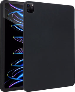 Accezz Liquid Silicone Backcover iPad Pro 12.9 (2020 - 2022) - Penhouder - Zwart