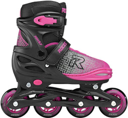Roces Jokey X - Verstelbare Skeelers - Kinderen - Zwart/Roze - 38-41
