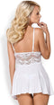 Obsessive - 810-BAB-2 Babydoll & String Wit L/XL