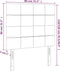 vidaXL - Hoofdborden - 2 - st - 80x5x78/88 - cm - fluweel - donkergrijs
