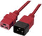 Lindy 30123 electriciteitssnoer Rood 1 m C19 stekker C20 stekker