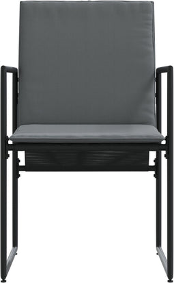 vidaXL - Tuinstoelen - met - Kussens - 4 - stuks - Zwart - Textilene