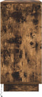 vidaXL - Dressoir - met - LED, - Gerookt - Eiken, - 71x34,5x75 - cm, - Geengineerd - Hout