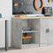 vidaXL - Garagekast - 60x51x85 - cm - massief - grenenhout - betongrijs