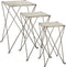 Mica Decorations Afra - Plantentafel Set van 3 - L30 x B30 x H54 cm L35,5 x B35,5 x H58 cm L40,5 x B40,5 x H63 cm - Grijs