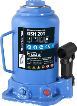 Güde GSH Hydraulische potkrik - 20 ton - gietijzer voetplaat - gegroefde stempelplaat
