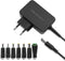 Qoltec Universele voedingsadapter 12V | 2.5A | 30W | 7 plug-ins | + stroomkabel.