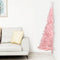 vidaXL - Kunstkerstboom - Halfrond - 240 cm - PVC - Roze