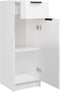vidaXL - Badkamerkast - 32x34x90 - cm - bewerkt - hout - hoogglans - wit