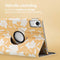 imoshion Tablet Hoes - Geschikt voor Xiaomi Redmi Pad SE - 360° Draaibare Design Bookcase 2.0 - Yellow Flowers