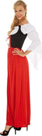 Dressforfun Dirndl Resi - Vrouwenkostuum - Aangenaaide blouse - Zwart / Rood