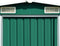 vidaXL - Tuinschuur - 257x489x181 - cm - metaal - groen
