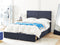 VERNOYES - Bed met opbergruimte - Zwart - 140 x 200 cm - Fluweel