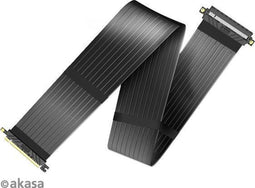 Akasa Riser Black XL - Premium PCIe 3.0 x16 Riser cable - 1000 mm lengte - Zwart