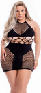 Halterjurkje Pink Lipstick - Plussize zwart - Zwart