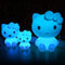 Nachtlamp tafellamp kitty poes - oplaadbaar met afstandbediening - 16 kleuren - 30 cm hoog